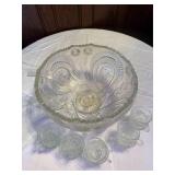 Punch Bowl (14" dia), 12 cups, ladle