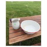 wash pan & pitcher