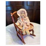 Doll with Composition Face, and Rocker