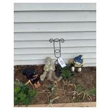 yard art, rottweiler, lamp