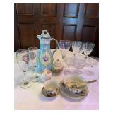Pitcher, Ceramic pieces, Stemware