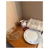 Pitcher, Vase, Plate, Bowl, Tablecloth