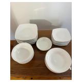 Set of White Dishes (8 plates)