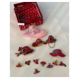 Red Hat Society pins & charms