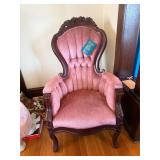 Carlton McLendon Victorian Pink Upholstered Chair