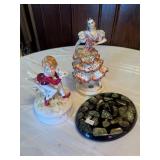 Music box, plaque, figure