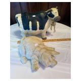 Ceramic Cow and Pig