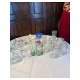 Coke Cola Glasses, "Canning jar" glasses, misc