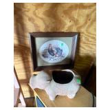 Heater Christmas Decor, planter, shelf unit