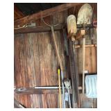 Post hole digger, brush weed cutter, saw