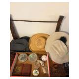 3 Hats, Covered Trinket Dishes, misc