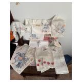 Embroidered linens with strawberryï¿½s