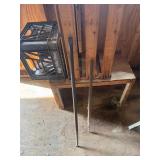 Pry ar, milk crate, stake, wood box