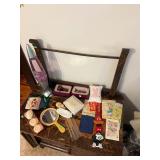 Lava Lamp, Soaps, Shoe Figurines, misc