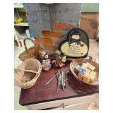 Small Basket, Nut Crackers, misc