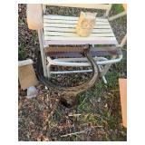 Blanket, lawn chair, foxtail brush