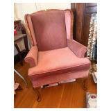 Pink Wing-Back Chair