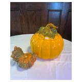 Ceramic Pumpkin Cookie Jar, pumpkin figurine
