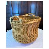 Wicker Clothes Basket - 18" diameter, 16" H