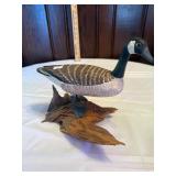 Carved Goose "W.F. Eustace 1973"