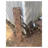 Cast iron bench sides & metal back