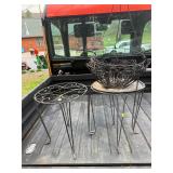 Patio tables & hanging basket