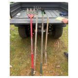 Garden tiller, hoe, grass chopper