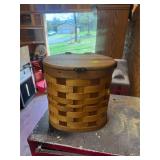 Wicker tote leather, shoulder strap