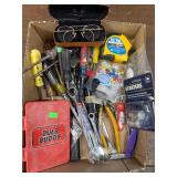Assorted tools in a box