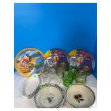 Drinking glasses, plates, bowls