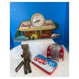 Drive in clock, elephant, misc