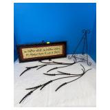 2 easels, 2 wall decor signs