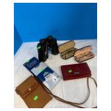 Binoculars, wallet, misc