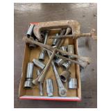 1/2" socket set, 3/4" extension, lug wrenches