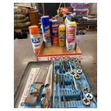 Partial tap & die set, cleaners