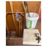 Table base, fishing poles