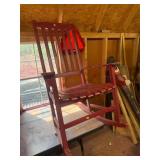 Red rocking chair