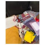 Box sewing supplies, bag of felt pieces