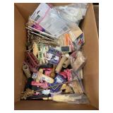 Craft supplies, wooden Letters, shelf