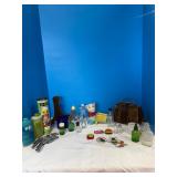 Magnets, bottle, purse, misc