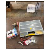 Stanley organizer, flood light, misc
