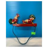 Metal toy- chicken eating feed