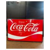 Coca Cola glass signs, 35" x 22" very nice