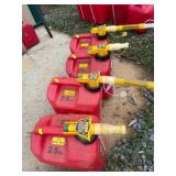 4 gas cans (2.5 Gallon)
