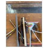 Horseshoe set, lug wrench, funnel
