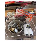 Caulk gun, hardware, misc.