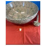 Spongeware Punch Bowl, Roseville, Ohio