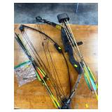 2 hunting bows & arrows