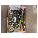 Hammers, screw drivers, chain saw chain