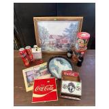 Coca Cola lot- Rough sawn frame, bottle opener